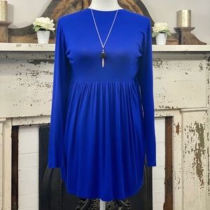 Just arrived, Royal blue ruffle hem long sleeve!